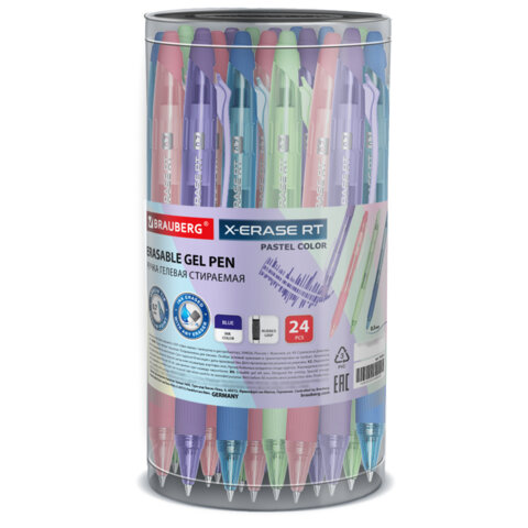 Ручка гелевая стираемая автоматическая BRAUBERG "X-ERASE RT PASTEL Ручка гелевая стираемая автоматическая BRAUBERG "X-ERASE RT PASTEL