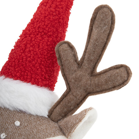 Украшение новогоднее интерьерное 40 см "Забавный оленёнок", полиэстер, Украшение новогоднее интерьерное 40 см "Забавный оленёнок", полиэстер,