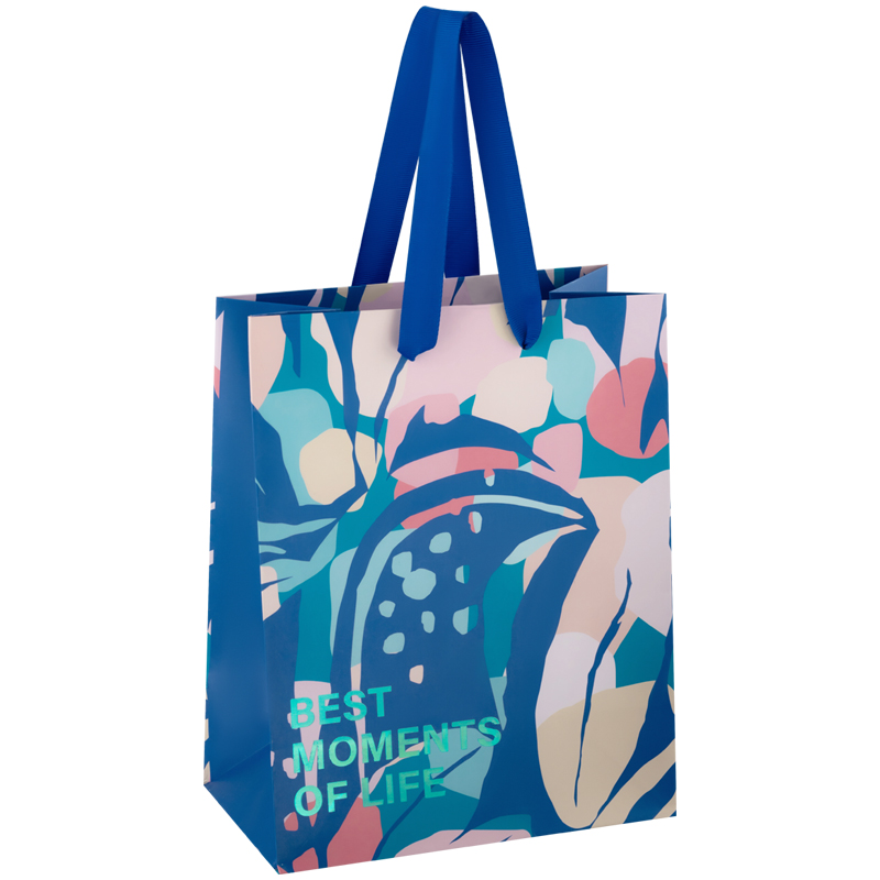 Пакет подарочный 18*23*10см MESHU "Best moments", отд. фольгой, Пакет подарочный 18*23*10см MESHU "Best moments", отд. фольгой,