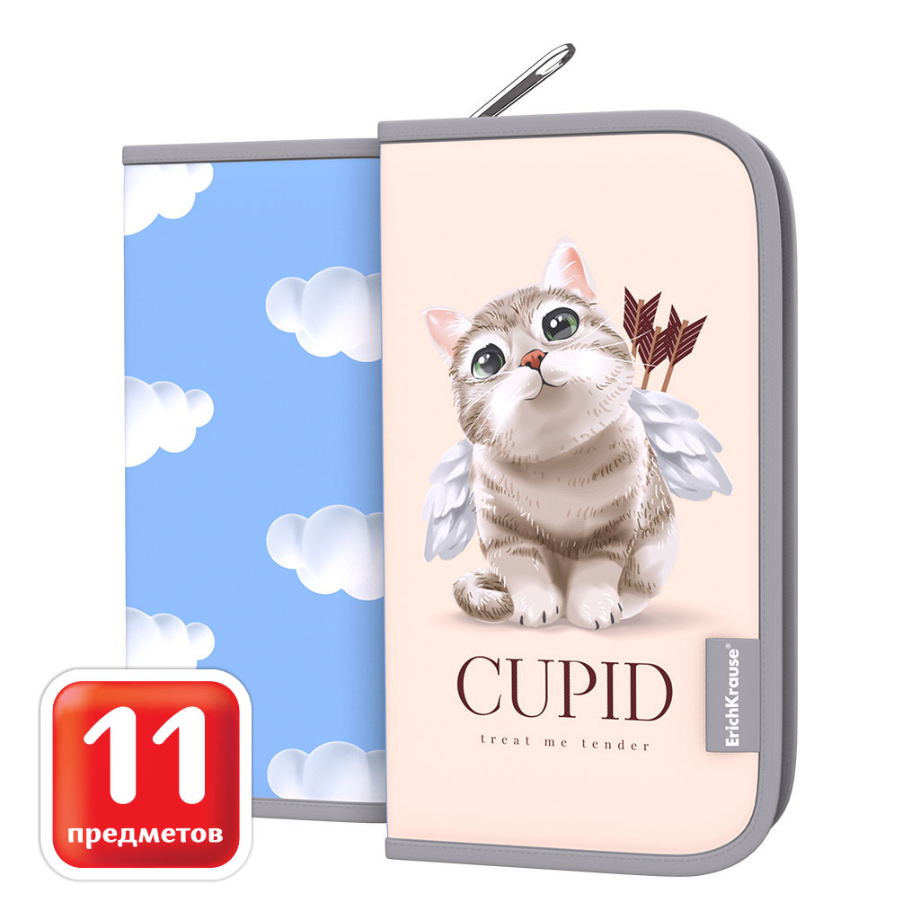 Пенал-книжка с наполнением ErichKrause® 110x205x25мм Cupids Пенал-книжка с наполнением ErichKrause® 110x205x25мм Cupids
