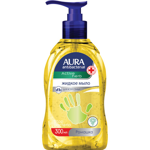 Мыло-крем жидкое, 300 мл, AURA "Antibacterial", антибактериальное, Мыло-крем жидкое, 300 мл, AURA "Antibacterial", антибактериальное,