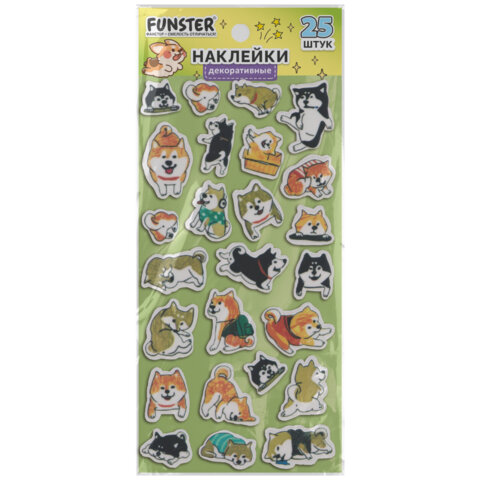 Наклейки декоративные "Настроение", 17,5х9 см, ассорти 4 вида, FUNSTER