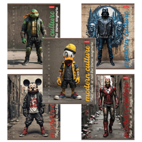 Тетрадь А5 48 л., HATBER скоба, клетка, обложка картон, "Те самые Тетрадь А5 48 л., HATBER скоба, клетка, обложка картон, "Те самые