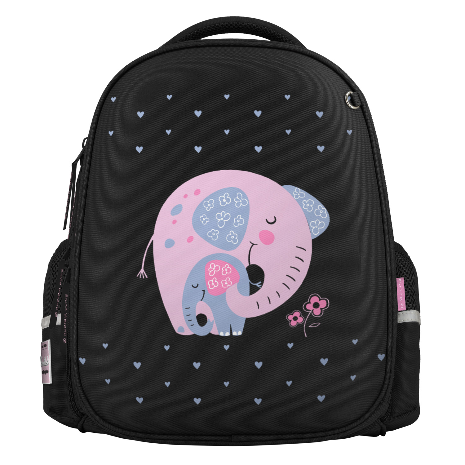 РЮКЗАК-КАПСУЛА ЧЕРНЫЙ С ЭРГОНОМИЧНОЙ СПИНКОЙ "МИЛЫЙ СЛОНИК"