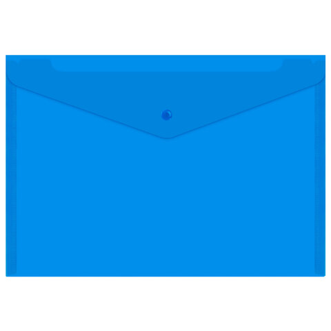 Папка-конверт с кнопкой прозрачная А4, BRAUBERG "UNIVERSAL", до 100