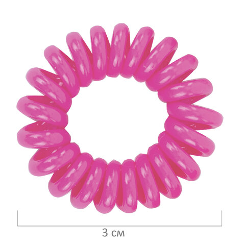 Резинки для волос НАБОР 5 шт., диаметр 3 см, пружинка, оттенки розового, MONTE