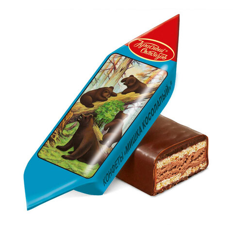 Конфеты шоколадные КРАСНЫЙ ОКТЯБРЬ "Мишка косолапый", 1000 г, пакет,
