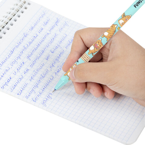 Ручка стираемая гелевая с принтом FUNSTER (ФАНСТЕР) "КОТ-ЭНТУЗИАСТ", Ручка стираемая гелевая с принтом FUNSTER (ФАНСТЕР) "КОТ-ЭНТУЗИАСТ",