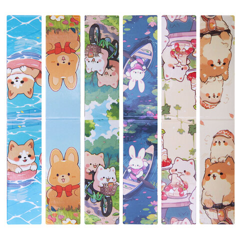 Закладки для книг МАГНИТНЫЕ, "GIRLS", комплект 12 штук, 60x20 мм, Закладки для книг МАГНИТНЫЕ, "GIRLS", комплект 12 штук, 60x20 мм,