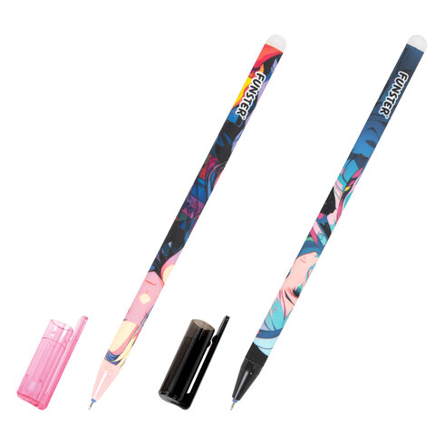 Ручка стираемая гелевая с принтом FUNSTER (ФАНСТЕР) "ANIME", СИНЯЯ, Ручка стираемая гелевая с принтом FUNSTER (ФАНСТЕР) "ANIME", СИНЯЯ,