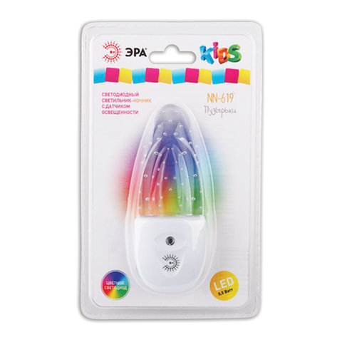 Светильник-ночник ЭРА NN-619 "Ракета", светодиодный, с сенсором света, Светильник-ночник ЭРА NN-619 "Ракета", светодиодный, с сенсором света,