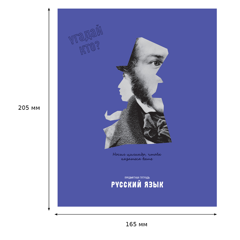 Тетрадь предметная 48л. BG "Угадай кто" - Русский язык, матовая