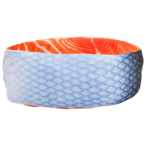 Игрушка мягкая "СТЕЙК ЛОСОСЯ", ткань вельбоа, 32х22 см, WOOZOO (ВУЗУ),