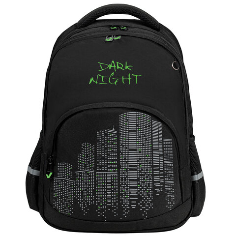 Рюкзак BRAUBERG SOFT, 2 отделения, 3 кармана, "Dark night",