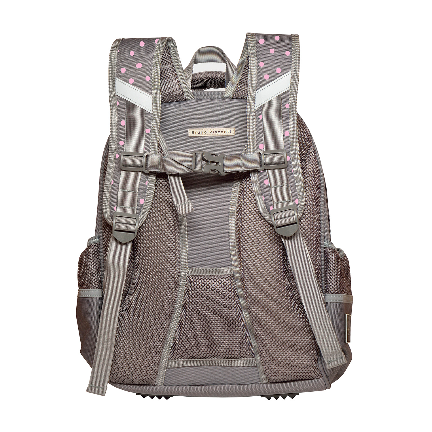 РЮКЗАК- ОБЛЕГЧЕННАЯ КАПСУЛА СЕРЫЙ С ЭРГОНОМИЧНОЙ СПИНКОЙ "BE HAPPY"