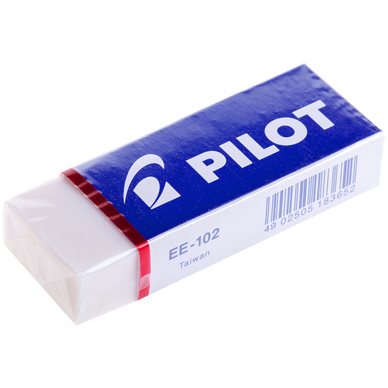 Ластик "Pilot", прямоугольный, винил, картонный футляр, 61*22*12мм: Ластик "Pilot", прямоугольный, винил, картонный футляр, 61*22*12мм: