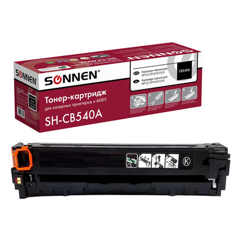 Картридж лазерный SONNEN (SH-CB540A) для HP СLJ CP1215/1515 ВЫСШЕЕ КАЧЕСТВО