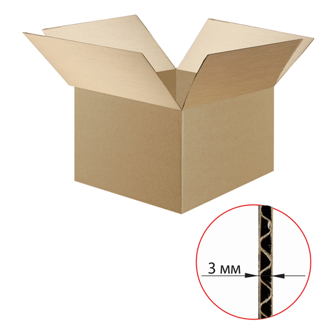 Гофрокороб, длина 380 мм х ширина 304 мм х высота 285 мм, марка Т23, профиль В,