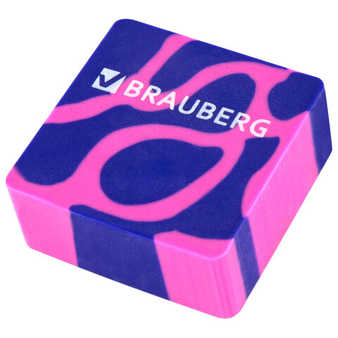 Ластик BRAUBERG "CLARITY", 34х34х14 мм, квадратный, экологичный ПВХ,