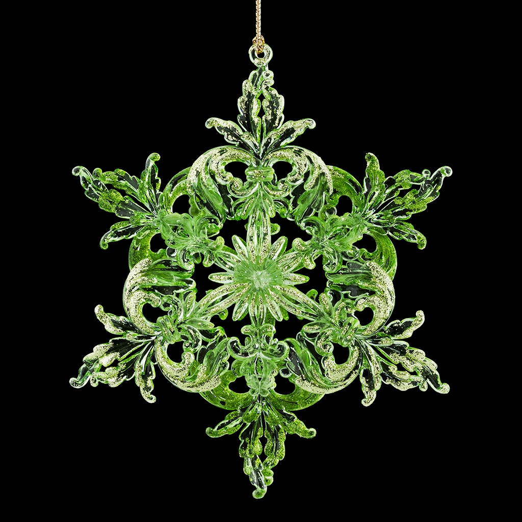 Украшение ErichKrause Decor Снежинка лайм 15см Украшение ErichKrause Decor Снежинка лайм 15см