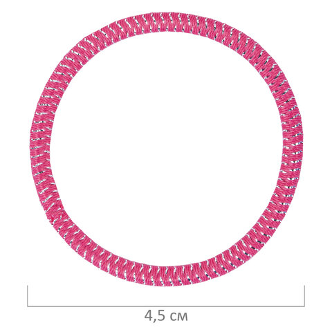 Резинки для волос НАБОР 10 шт., 0,4х14 см, разные цвета, с блестками АССОРТИ,