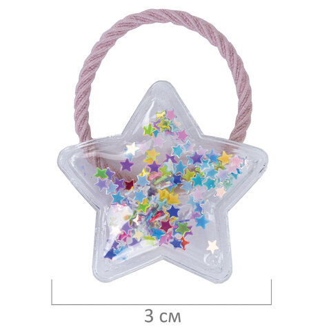 Резинки для волос НАБОР 6 шт., 0,3х14 см, с шармиками, разные цвета, MONTE VITA