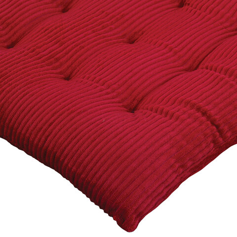 Подушка на стул "ВЕЛЬВЕТ" 38х38 см, полиэстер, бордовая, PRIMILA