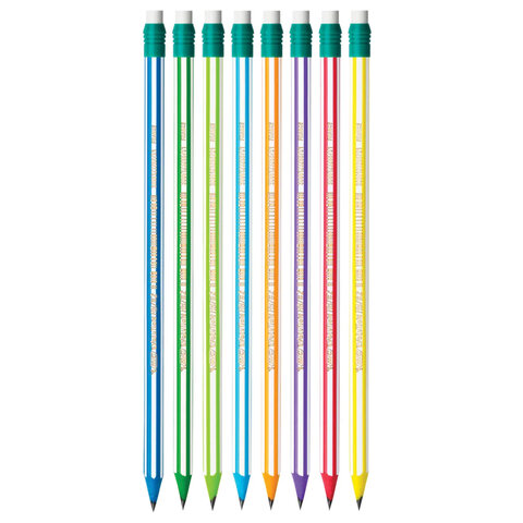 Карандаш чернографитный BIC, 1 шт., "Evolution Stripes", HB, с