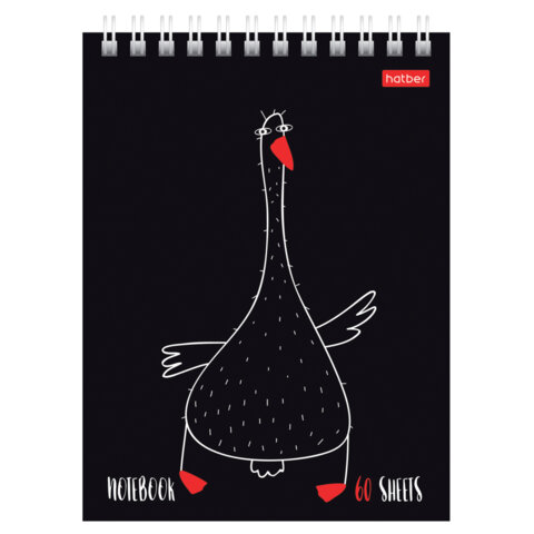 Блокнот МАЛЫЙ ФОРМАТ А6, 60 л., гребень, картон, клетка, HATBER, "Нескучные Блокнот МАЛЫЙ ФОРМАТ А6, 60 л., гребень, картон, клетка, HATBER, "Нескучные