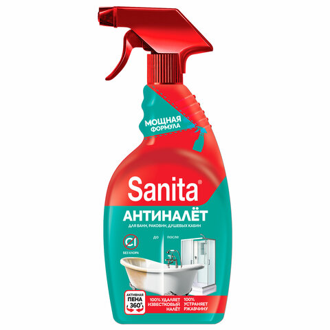 Чистящее средство 500 мл, SANITA "Антиналет", без хлора, 25761 Чистящее средство 500 мл, SANITA "Антиналет", без хлора, 25761