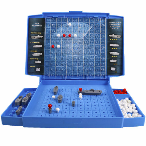 Игра настольная "Морской бой", игровое поле 2 шт., фишки, фигурки Игра настольная "Морской бой", игровое поле 2 шт., фишки, фигурки