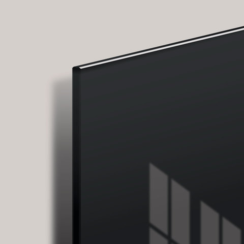 Доска магнитно-маркерная стеклянная 60х90 см, 3 магнита, ЧЕРНАЯ, BRAUBERG,