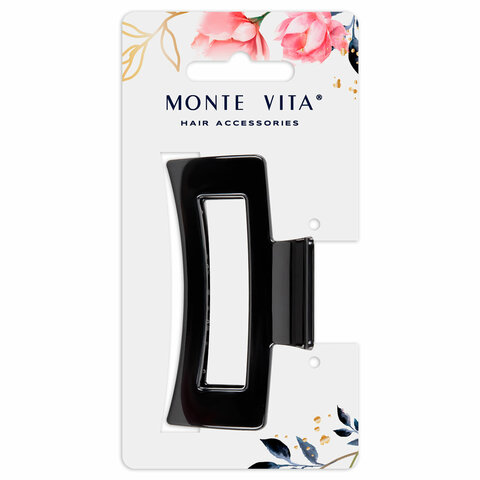 Краб для волос 8,5 см, глянцевый, чёрный, MONTE VITA (МОНТЕ ВИТА), 457000 Краб для волос 8,5 см, глянцевый, чёрный, MONTE VITA (МОНТЕ ВИТА), 457000