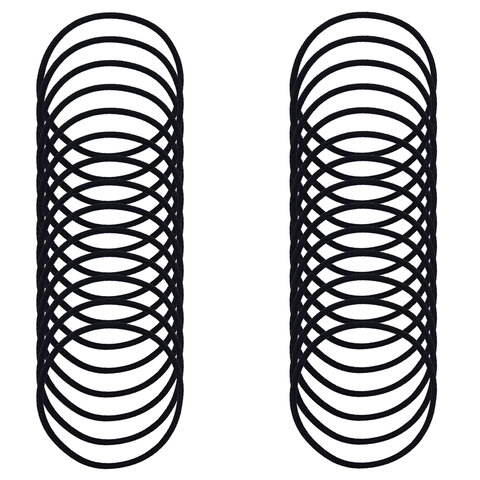 Резинки для волос НАБОР 20 шт., 0,45х14 см, чёрный, MONTE VITA (МОНТЕ ВИТА),