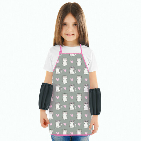 Фартук с нарукавниками для уроков труда ЮНЛАНДИЯ, регулировка по росту, 46х54 Фартук с нарукавниками для уроков труда ЮНЛАНДИЯ, регулировка по росту, 46х54