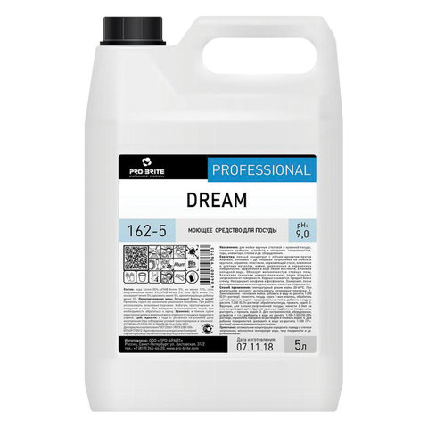 Средство для мытья посуды 5 л, PRO-BRITE DREAM, фруктовый аромат, нейтральное, Средство для мытья посуды 5 л, PRO-BRITE DREAM, фруктовый аромат, нейтральное,