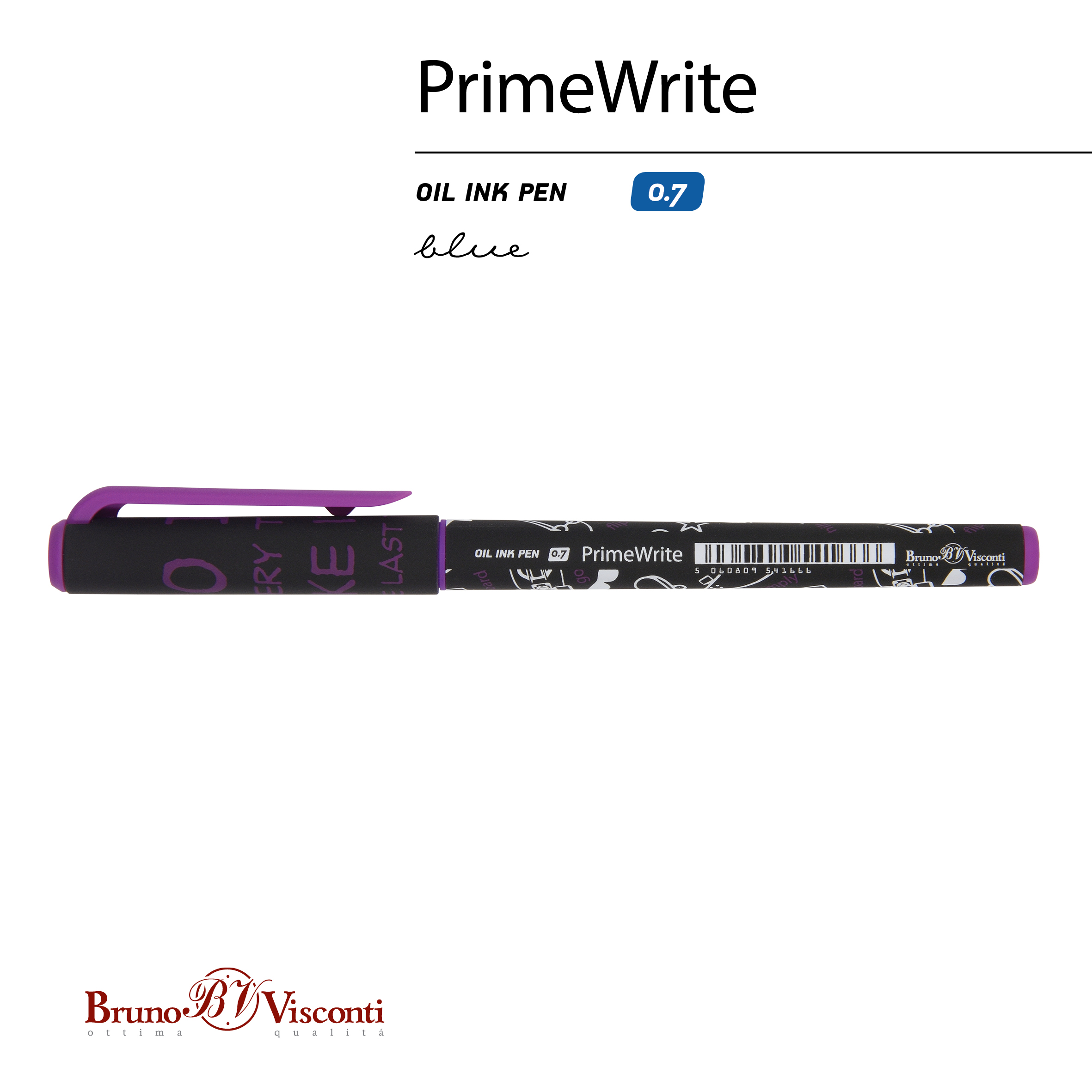РУЧКА "PrimeWrite. Скейтборд. Паттерн" С ЧЕРНИЛАМИ НА МАСЛЯНОЙ ОСНОВЕ,