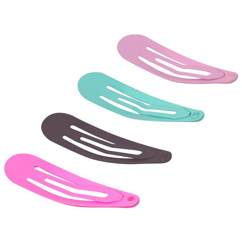 Заколки для волос НАБОР 8 шт., 5 см, клик-клак, soft touch, разные цвета, MONTE Заколки для волос НАБОР 8 шт., 5 см, клик-клак, soft touch, разные цвета, MONTE