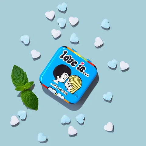 Драже освежающие в форме сердца LOVE IS, вкус мята, 20 г, 709242 Драже освежающие в форме сердца LOVE IS, вкус мята, 20 г, 709242