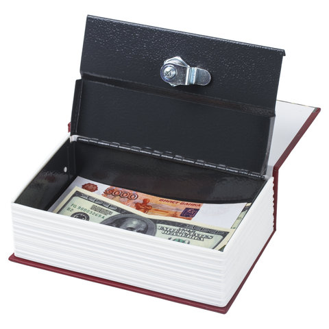 Сейф-книга "Остров сокровищ", 55х115х180 мм, ключевой замок, BRAUBERG,