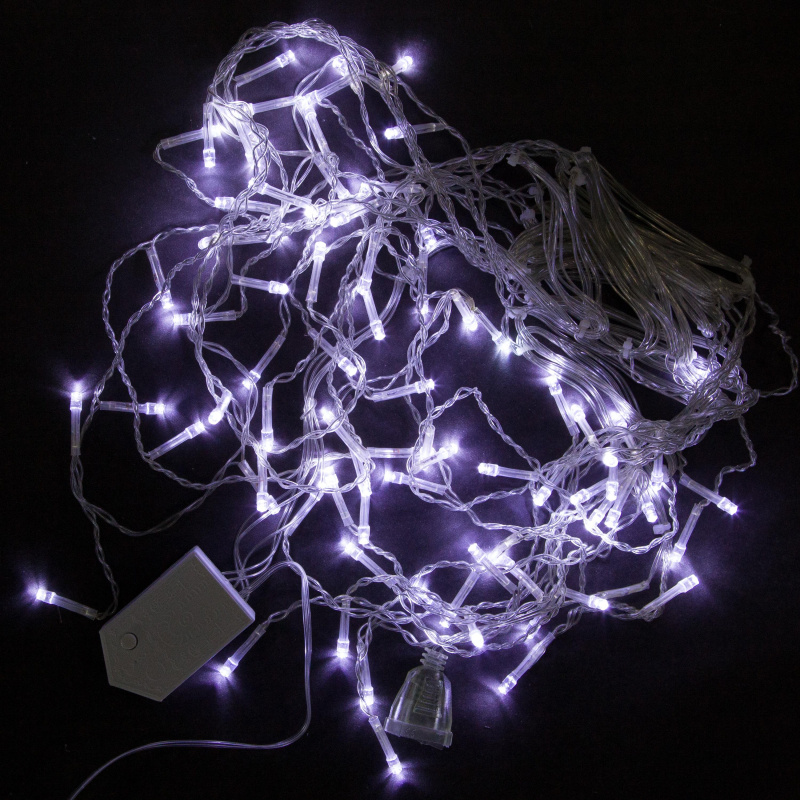 Гирлянда светодиодная Бахрома 3 х 0.5 м, IP20,80 LED, белый, 8 режимов, 3556845 Гирлянда светодиодная Бахрома 3 х 0.5 м, IP20,80 LED, белый, 8 режимов, 3556845