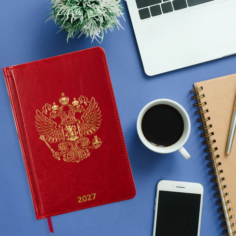 Ежедневник датированный 2027, А5, 138х213 мм, BRAUBERG "State", под