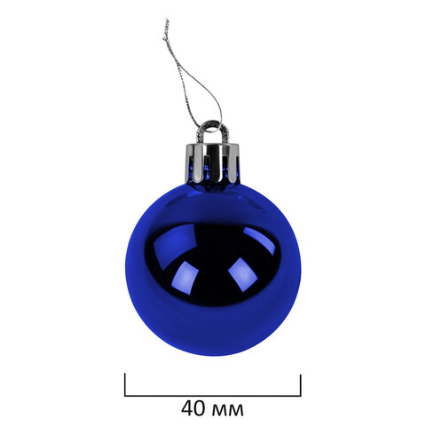 Шары ёлочные 30 шт., 4 см, "Solid Color", пластик, СИНИЕ, глянец, Шары ёлочные 30 шт., 4 см, "Solid Color", пластик, СИНИЕ, глянец,