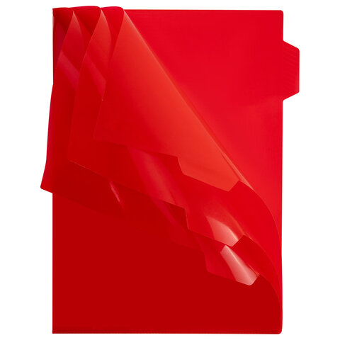 Папка-уголок 3 отделения, жесткая, непрозрачная, А4, BRAUBERG