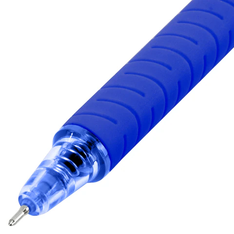 Ручка шариковая автоматическая с грипом BRAUBERG "CLASSIC", СИНЯЯ,