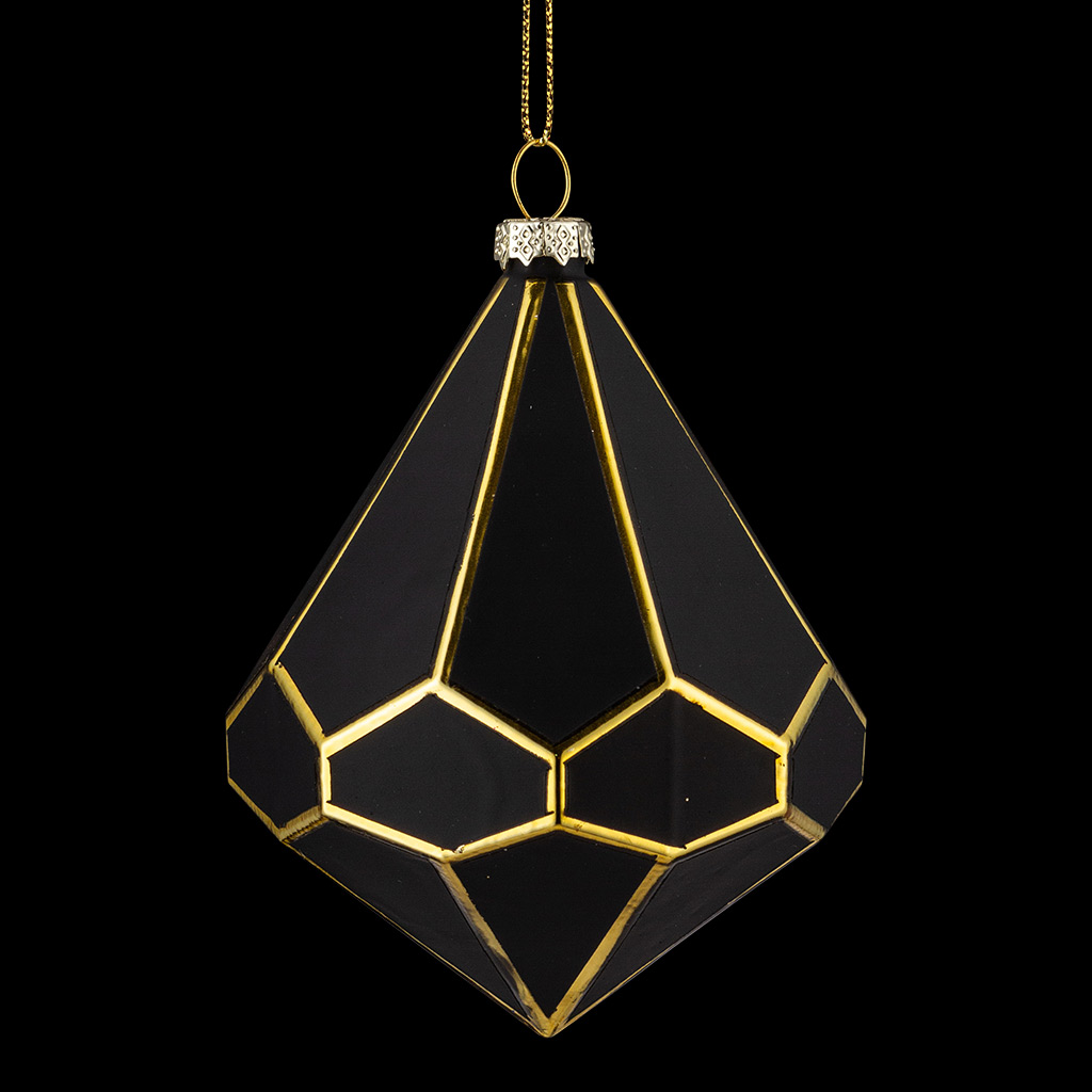 Украшение ErichKrause Decor Черный бриллиант 11см, стекло Украшение ErichKrause Decor Черный бриллиант 11см, стекло