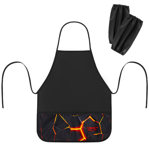 Фартук с нарукавниками для уроков труда BRAUBERG, 3 кармана, 46x54 см, Фартук с нарукавниками для уроков труда BRAUBERG, 3 кармана, 46x54 см,