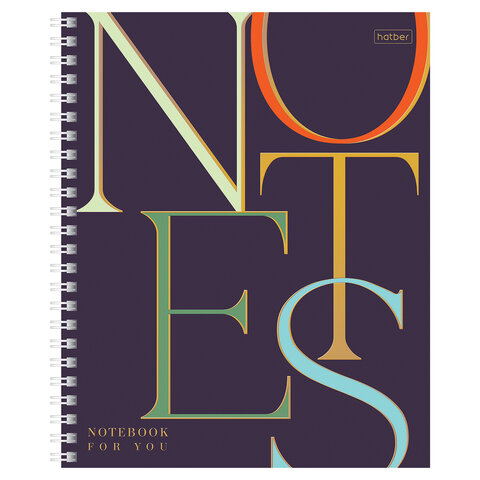 Тетрадь А5 96 л. HATBER гребень, клетка, матовая ламинация, 3D-фольга, Тетрадь А5 96 л. HATBER гребень, клетка, матовая ламинация, 3D-фольга,