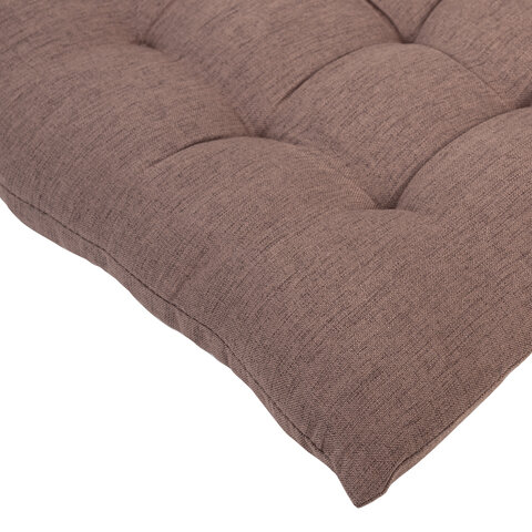 Подушка на стул "РОГОЖКА", 40x40 см, полиэстер, коричневая, PRIMILA