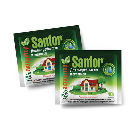 Средство для выгребных ям и септиков 40 г, SANFOR, 8384